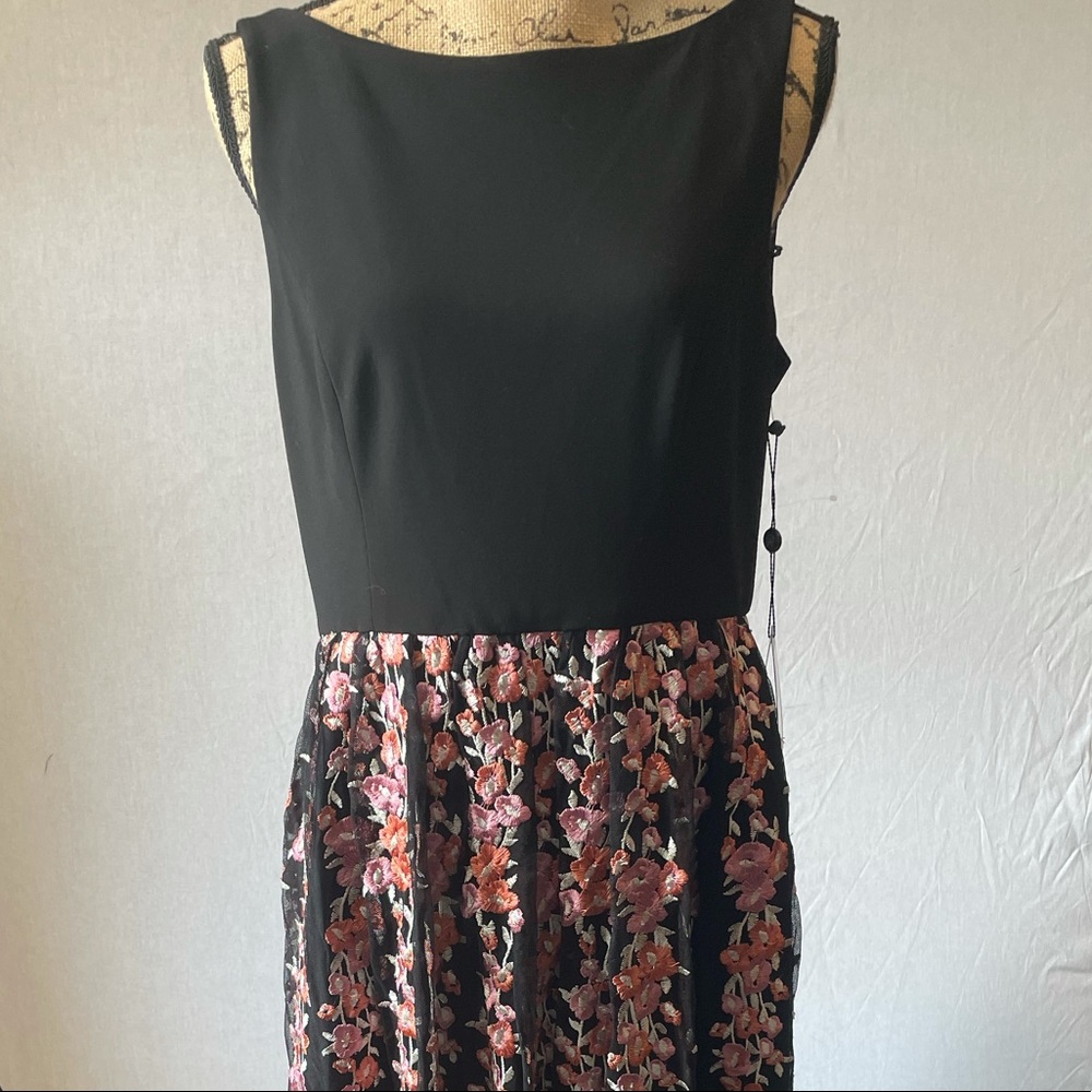 Adriana Papell Embroidered Maxi Dress